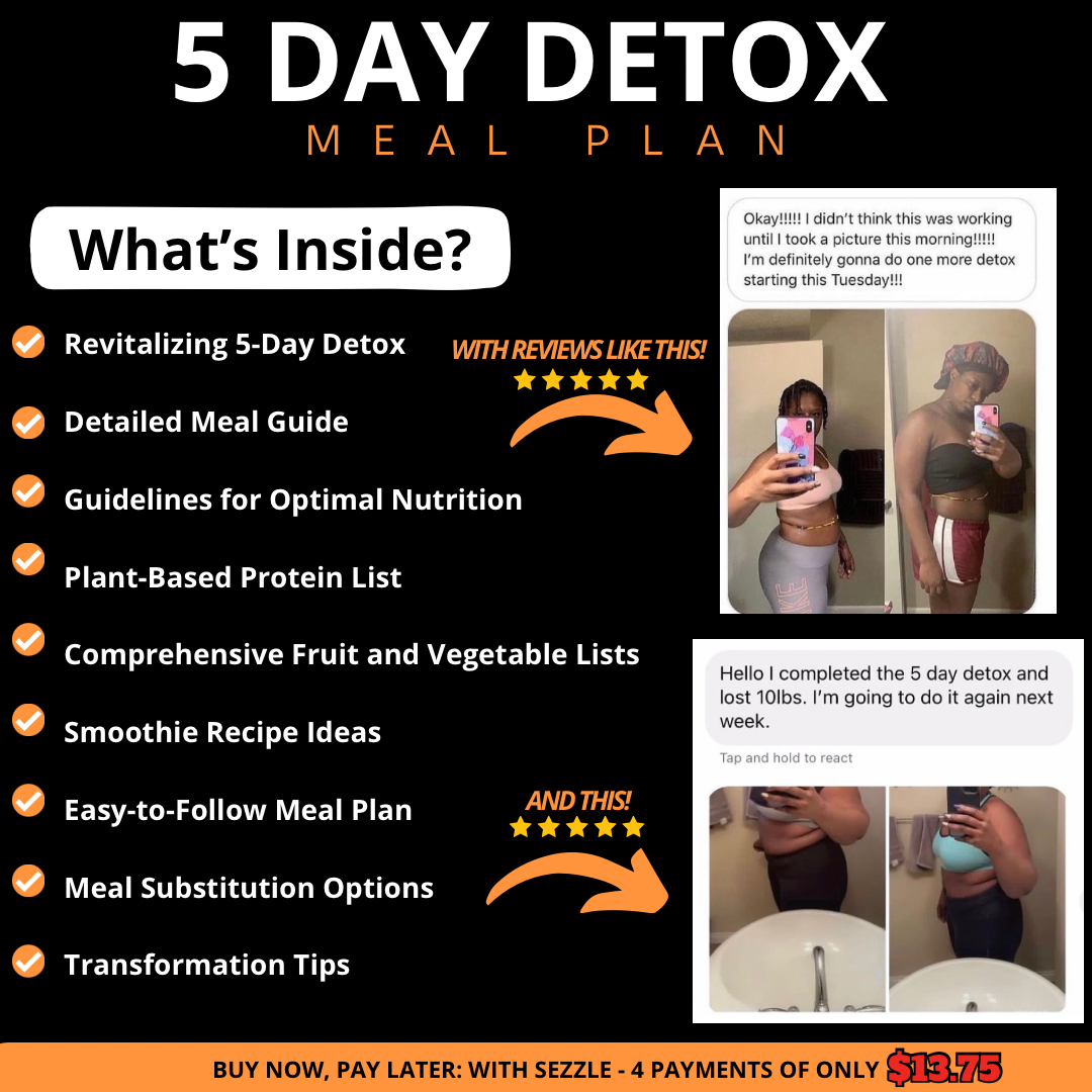 5-Day Detox Meal Plan  Using Whole Nourishing Foods